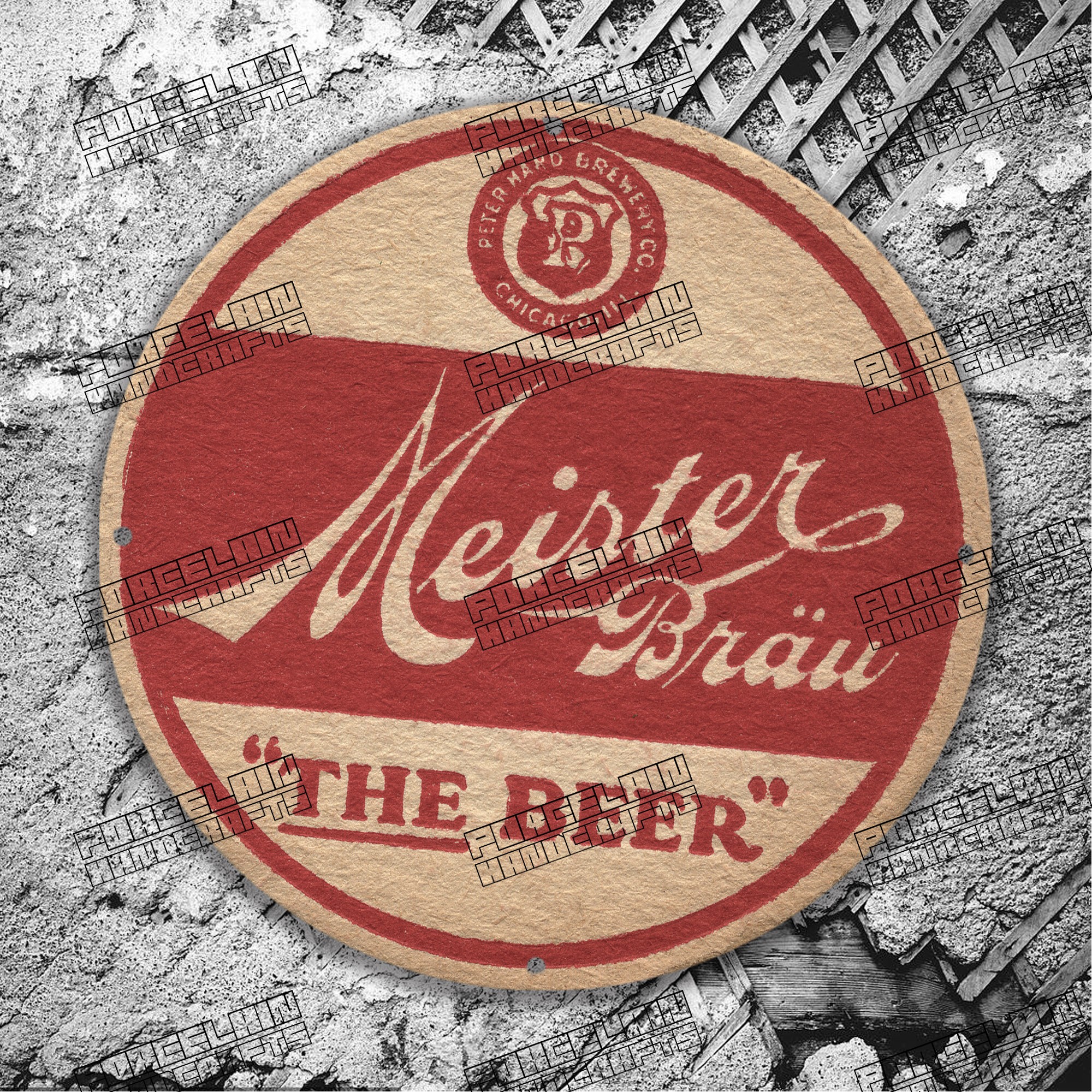OTHER PAPER STYLE MEISTER THE BEER PORCELAIN SIGN