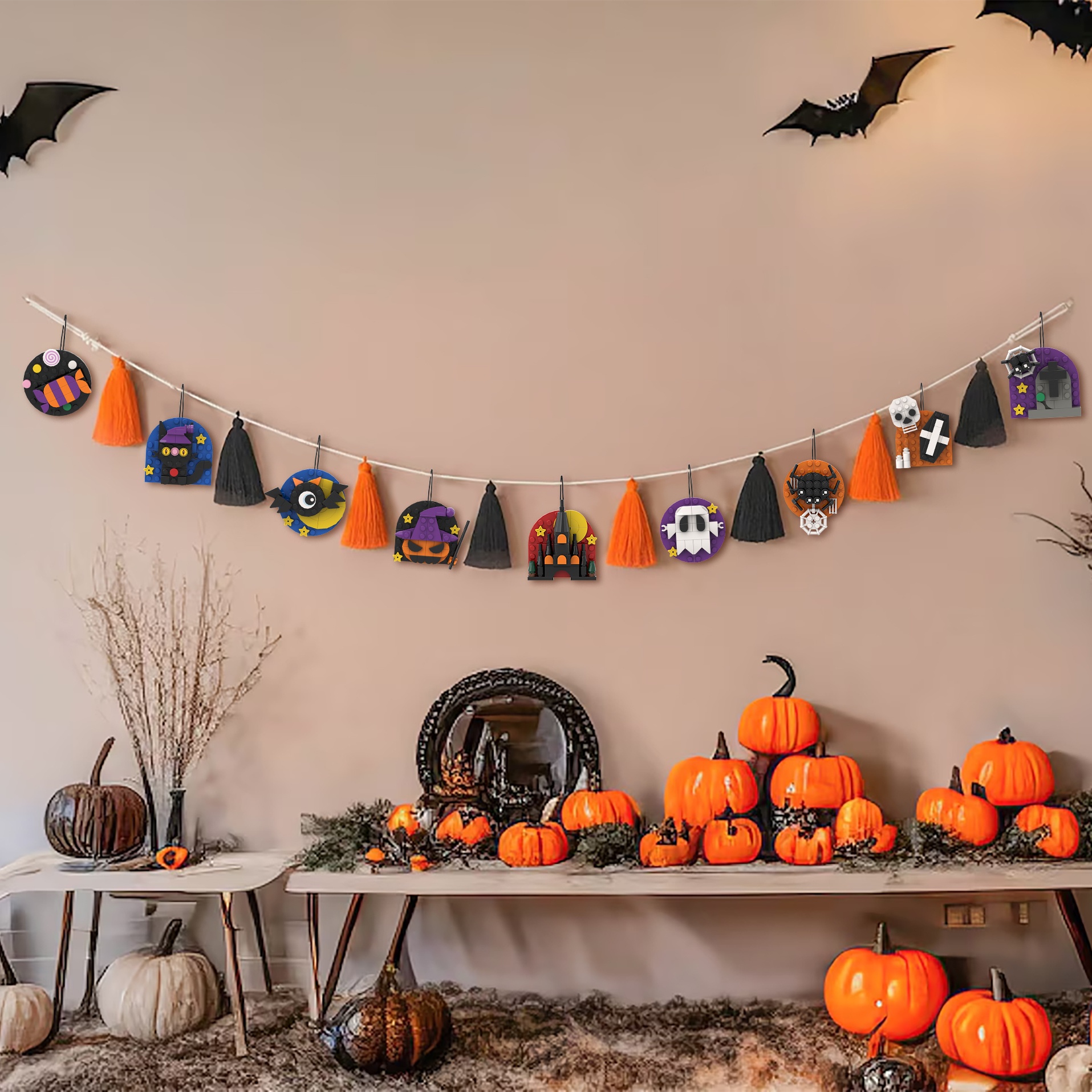 Halloween Hanging Brick Set (9pcs )-brick-bond