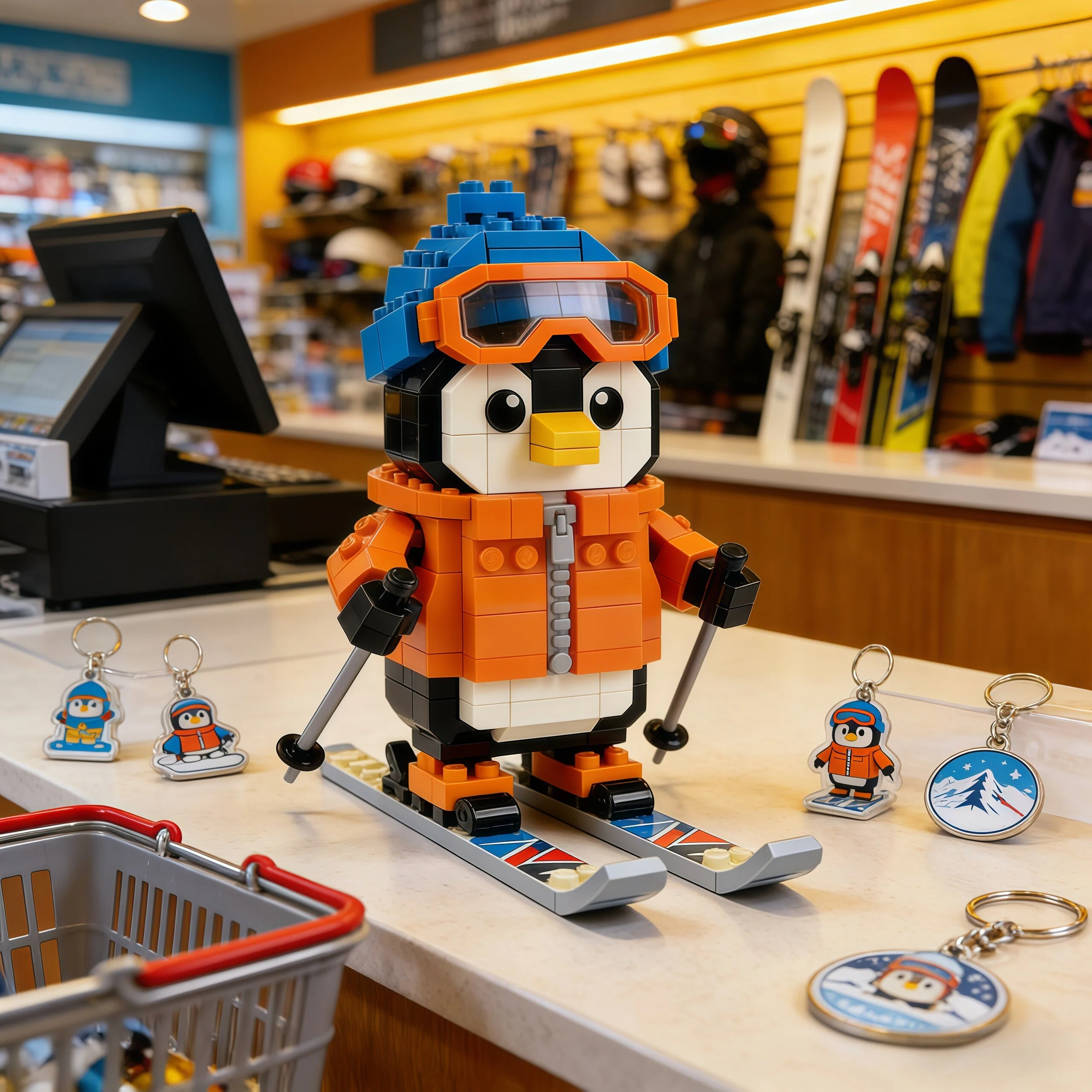 Skiing Penguin Brick Set – Winter Limited Edition❄️