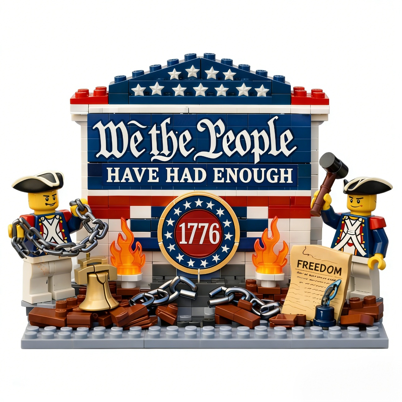 🇺🇸🗽“We the People Have Had Enough” 1776 Commemorative Brick Set
