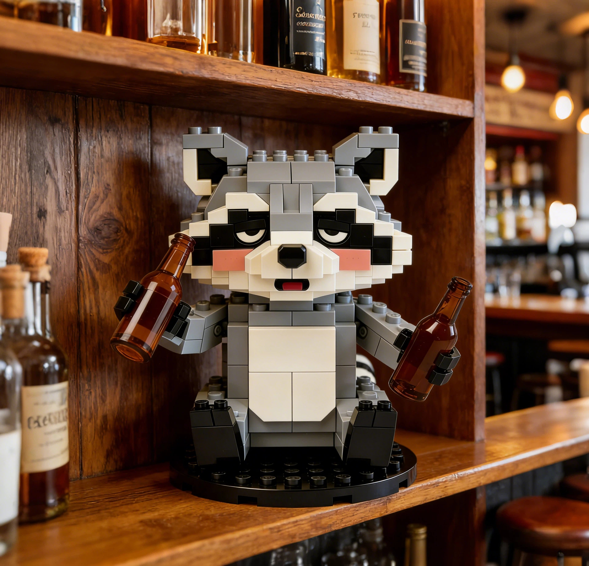 “Trashed Panda” Drunk Raccoon Brick Set🦝