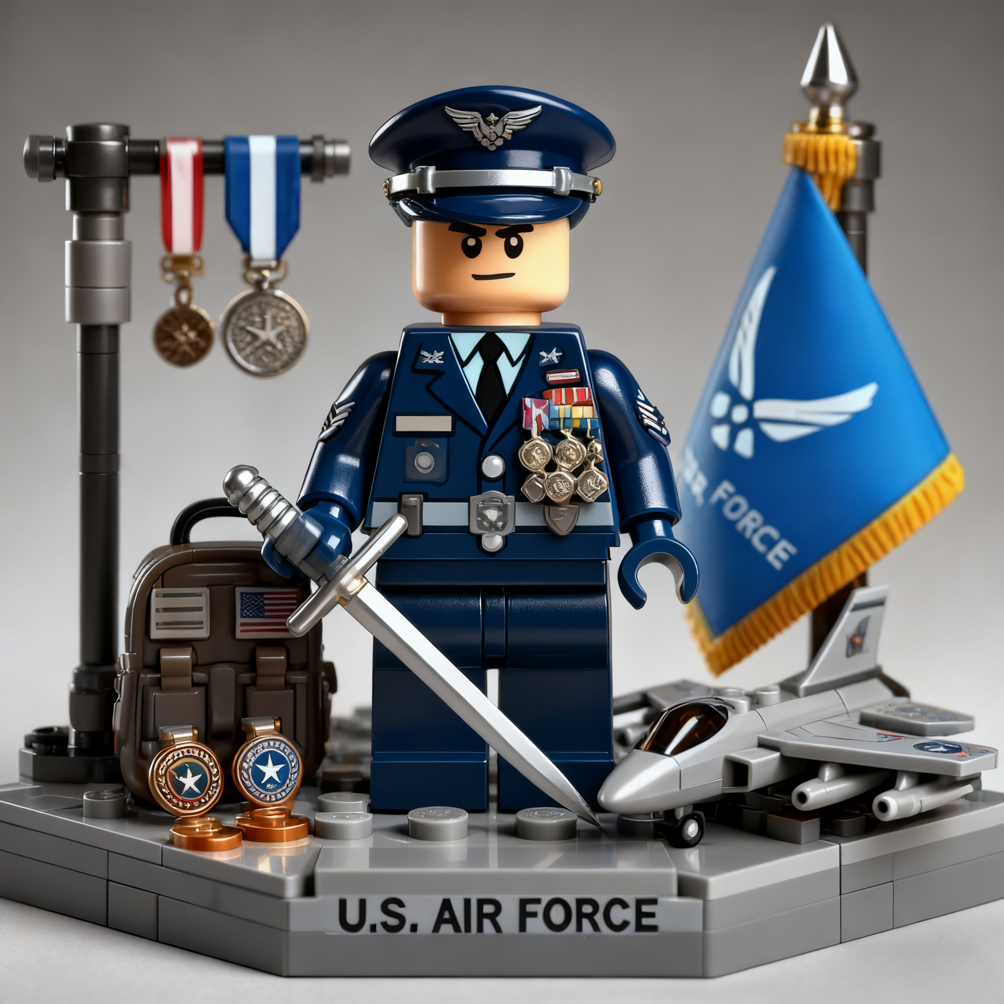 U.S. Military Patriotic Ornament Building Blocks - 100% Made in the USA