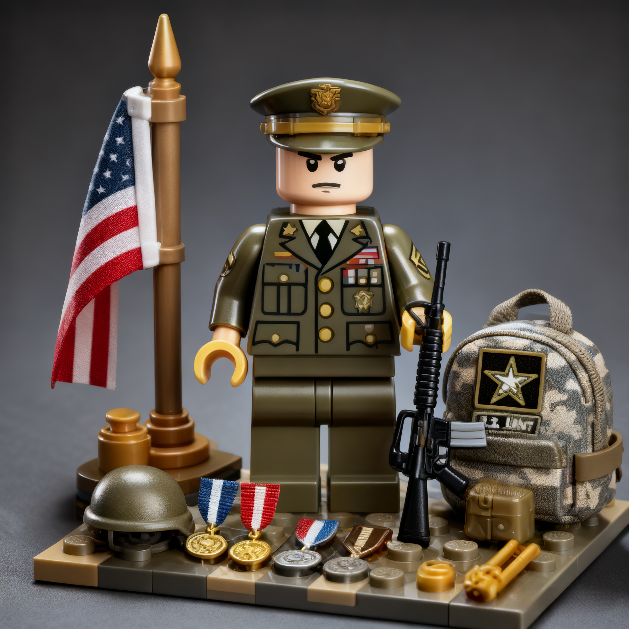 U.S. Military Patriotic Ornament Building Blocks - 100% Made in the US