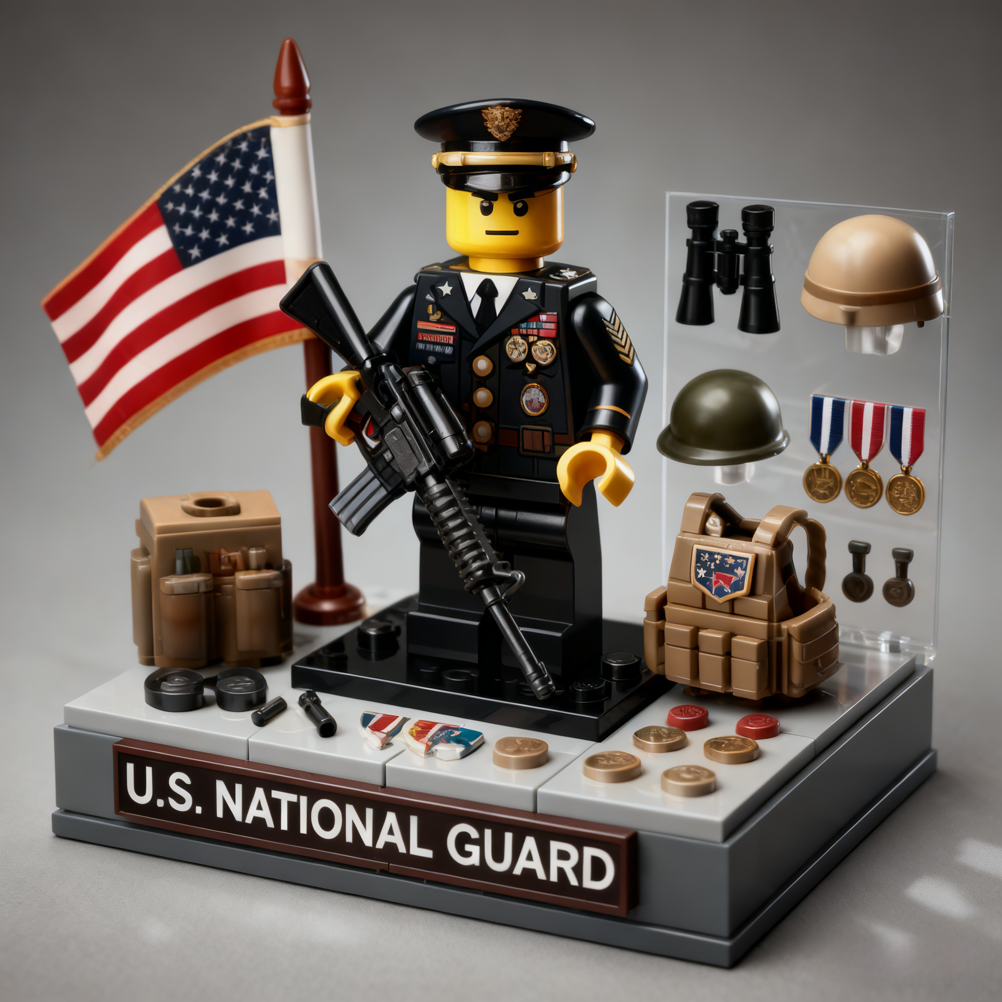 U.S. Military Patriotic Ornament Building Blocks - 100% Made in the USA