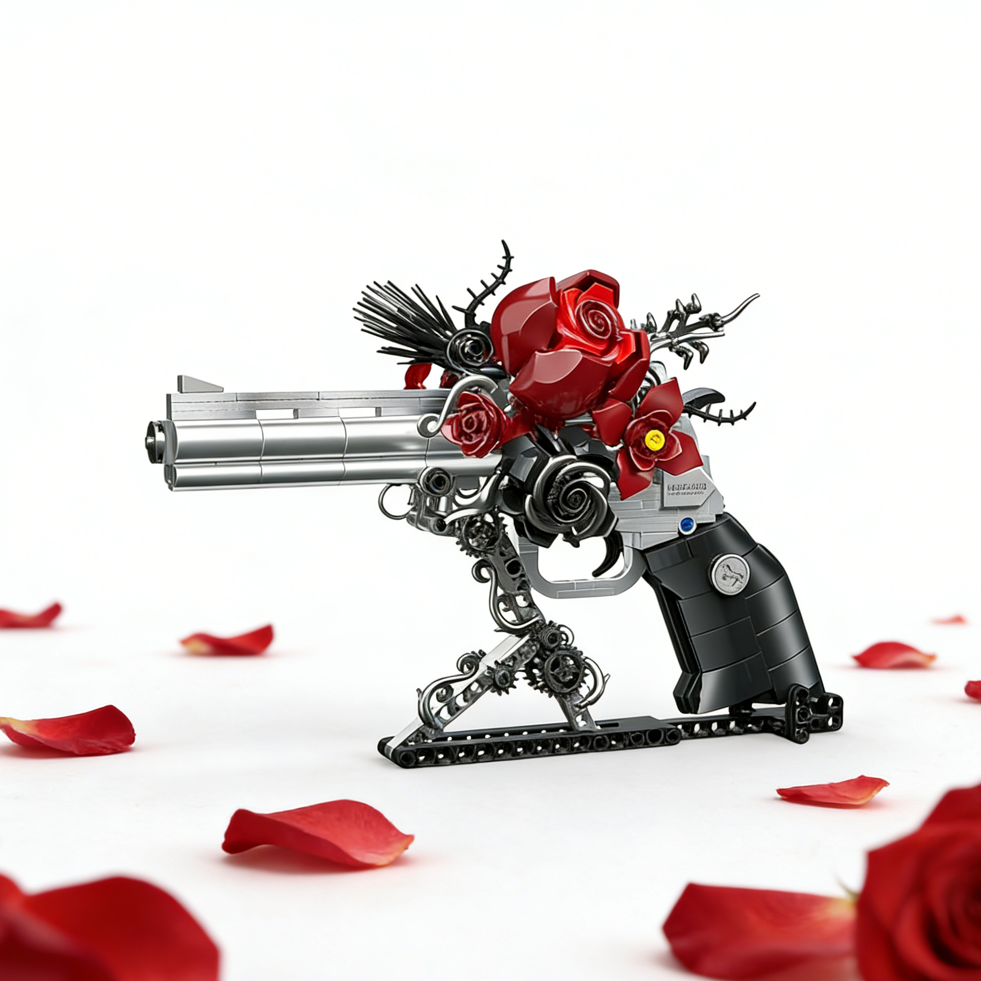Guns & Petals Decorative Revolver Building Blocks