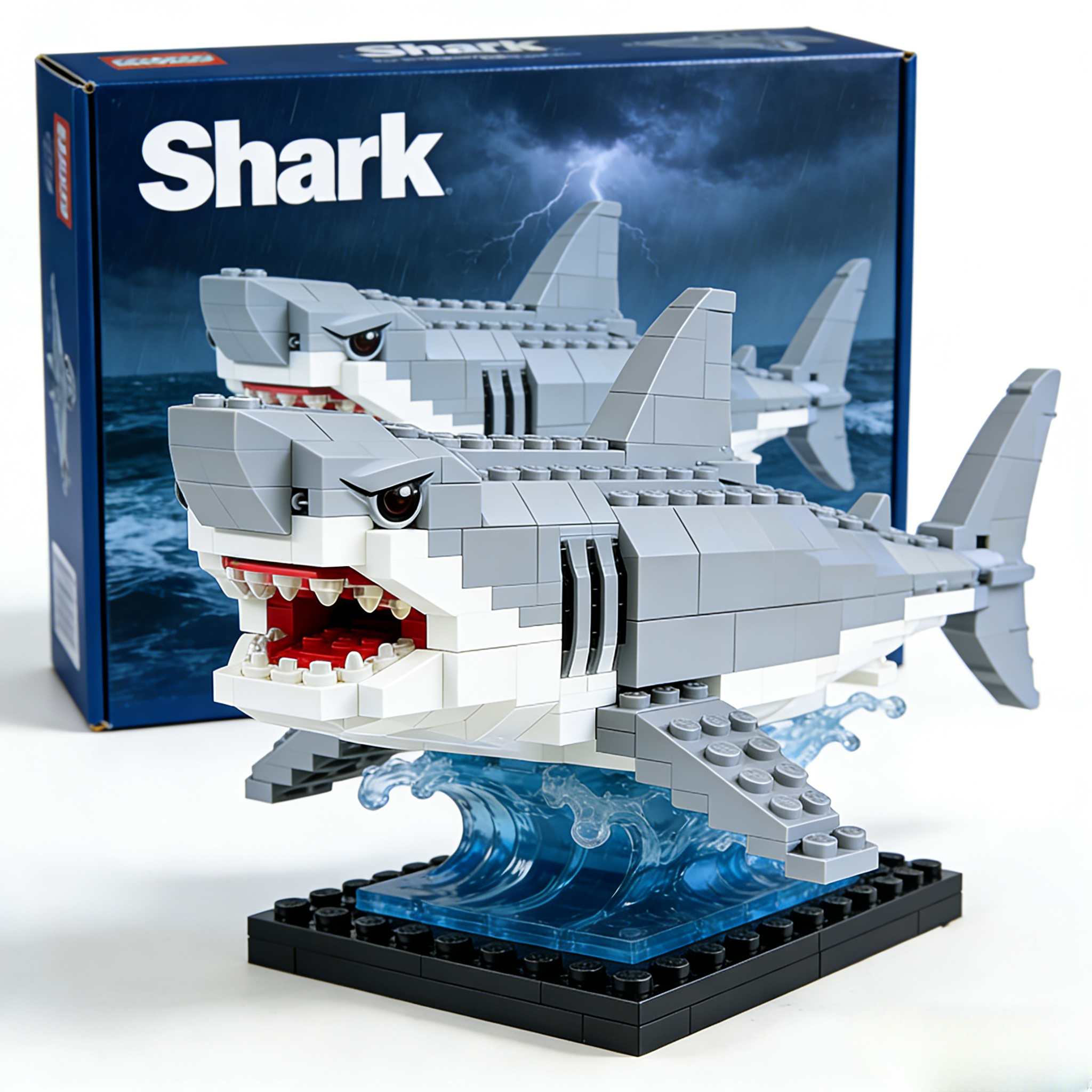 🦈 Ocean Predator Shark Brick Model