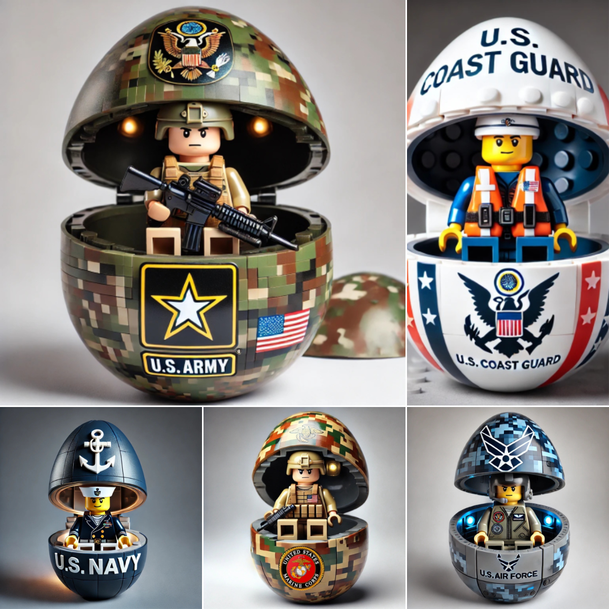 🥚 U.S. Military Surprise Helmet Collector Set - 100% Made in the USA