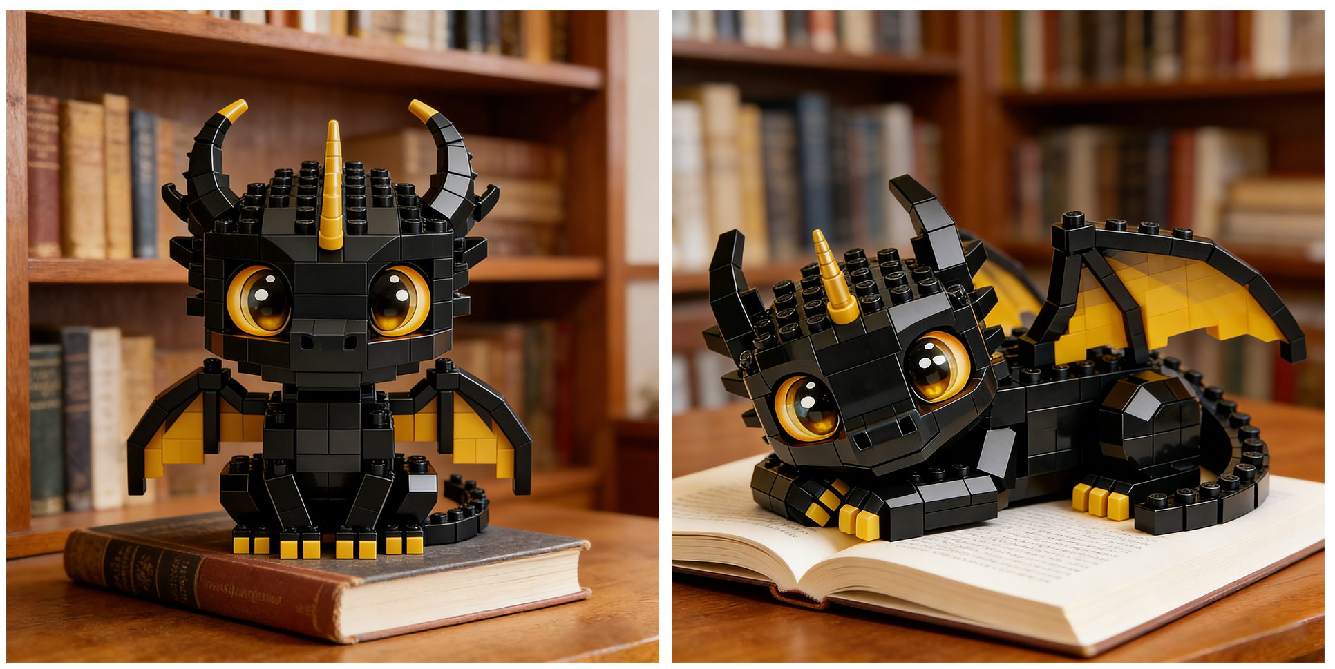 Quiet Dragon Series | Two Brick-Built Companions for Reading & Rest