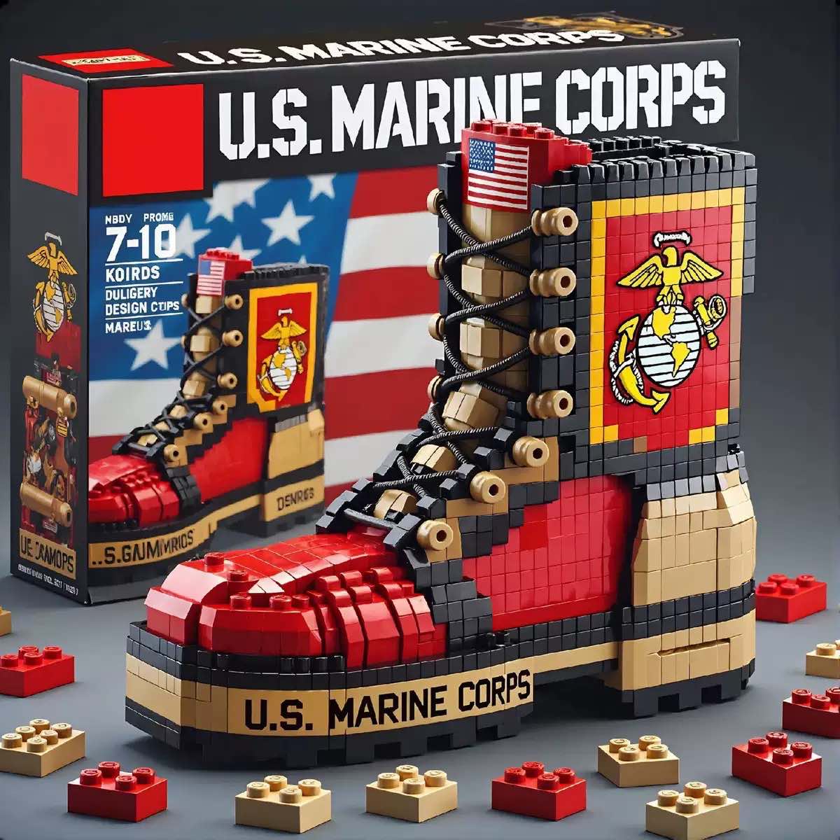 U.S. Military 250th Anniversary Commemorative Building Blocks - 100% Made in the USA