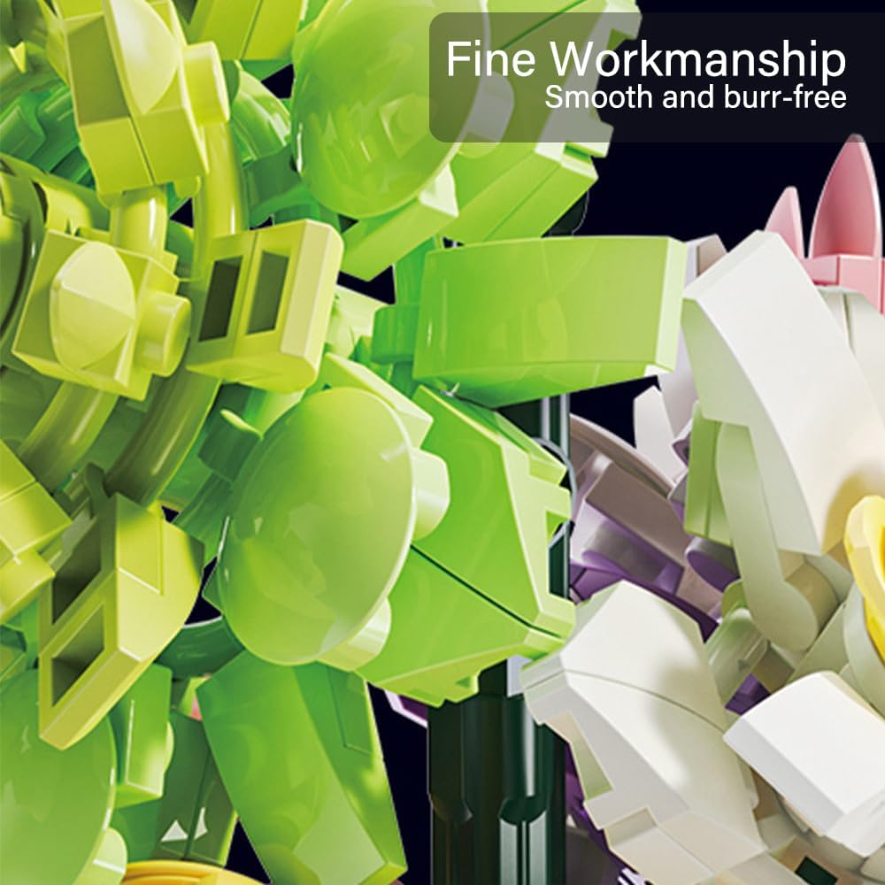 DIY Flower Building Kit--Succulent potted-brick-bond