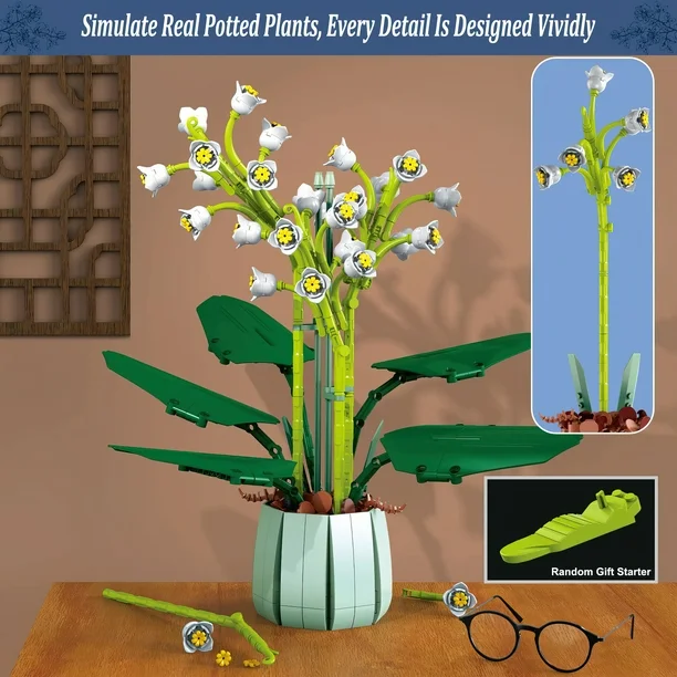DIY Flower Building Kit--Lily of The Valley-brick-bond