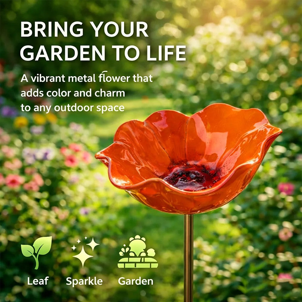 🔥Handmade Metal Flower Watering Station, Butterfly Puddler, Hummingbird Drinking Cups🐦