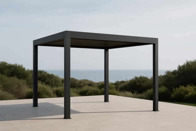 Pavillon de jardin en aluminium Noir 300x300x220 cm