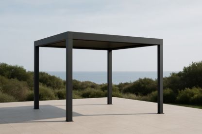 Pavillon de jardin en aluminium Noir 300x300x220 cm