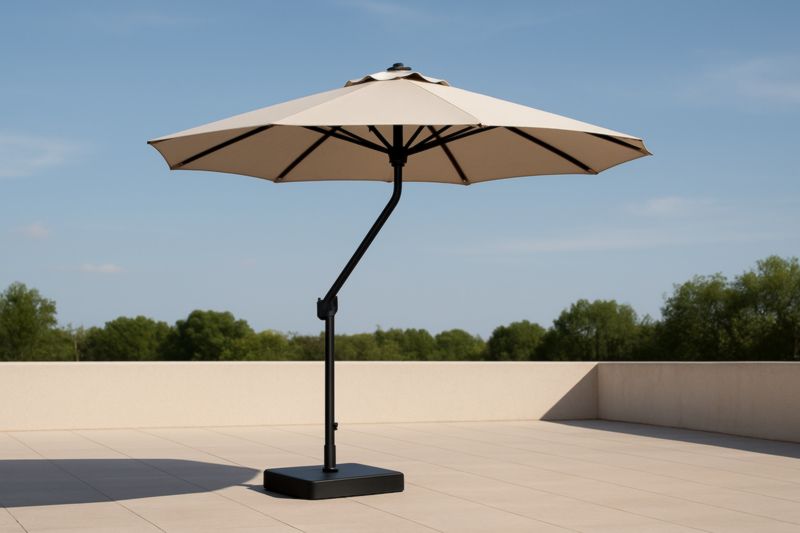 Parasol inclinable en aluminium avec toile en polyester Beige