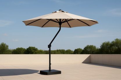 Parasol inclinable en aluminium avec toile en polyester Beige