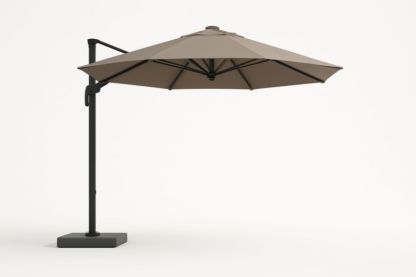 Parasol déporté aluminium polyester Taupe 3m