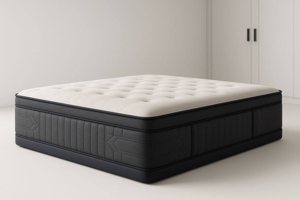 Matelas carré mousse polyuréthane tissu polyester 200x200 cm