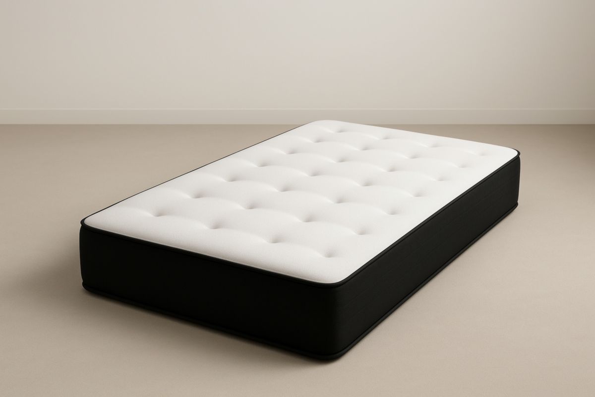 Matelas mousse à mémoire Blanc/Noir 200x140x20 cm