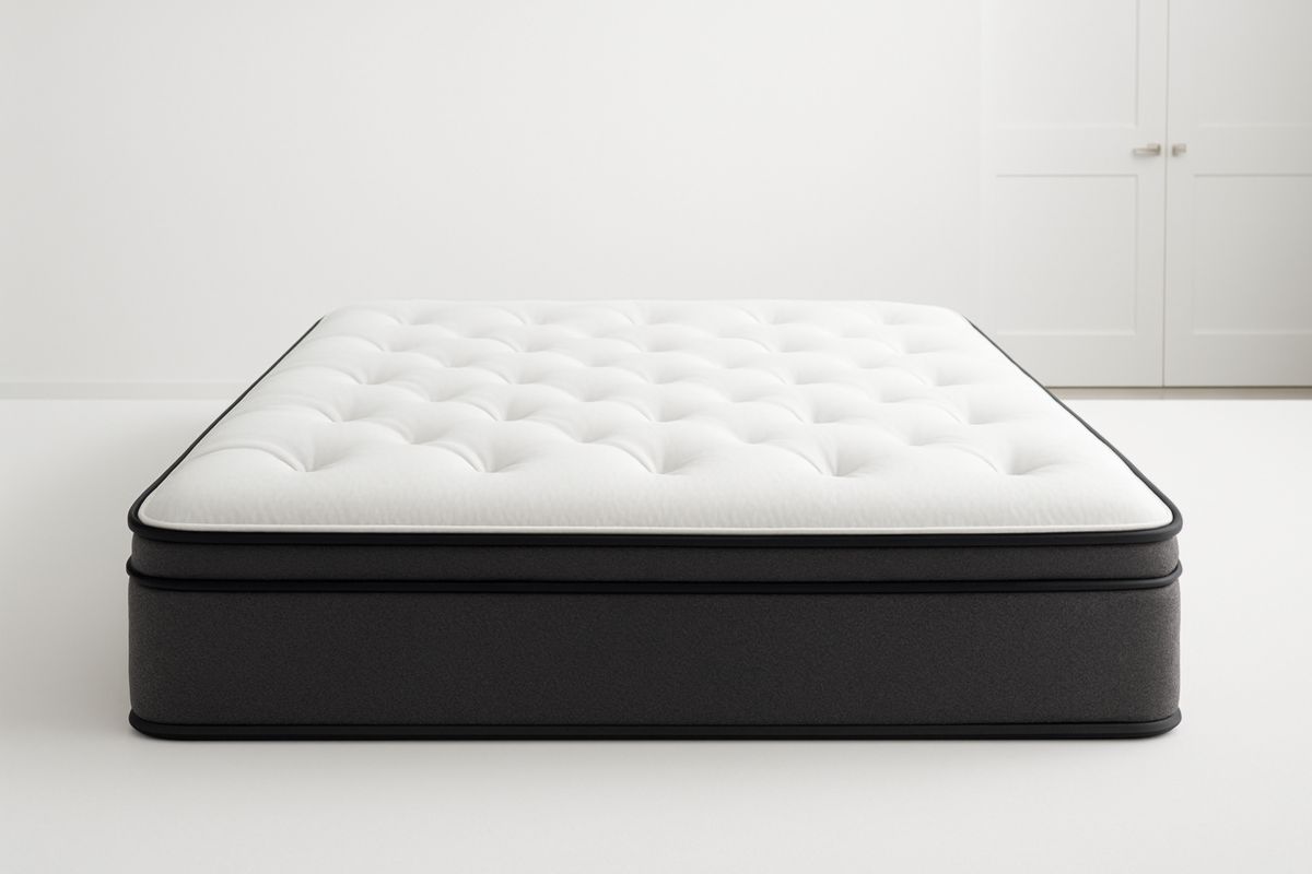 Matelas en Mousse à Mémoire de Forme Blanc/Gris 190x140x30 cm