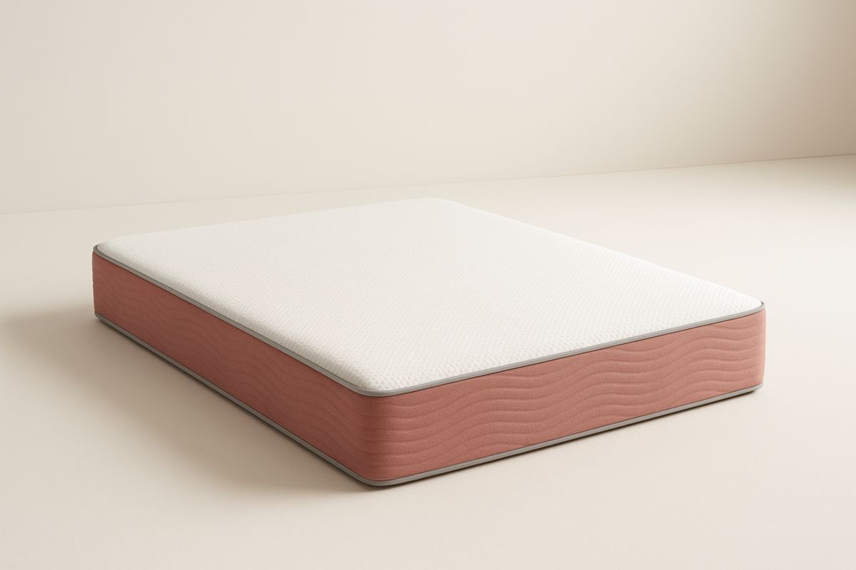 Matelas mémoire de forme 140x200 cm Blanc Rose