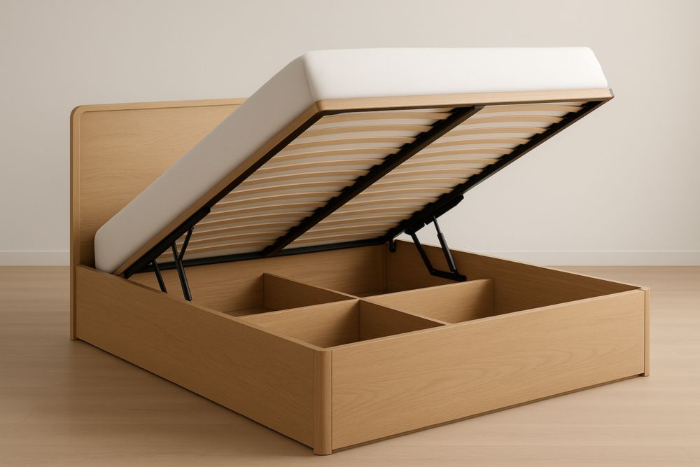 Letto Contenitore Legno Multistrato 160x200 cm(L×Lu)