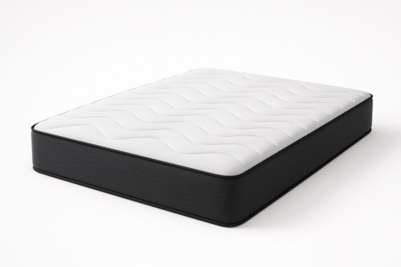 Materasso in schiuma viscoelastica bianco e nero 190x140 cm