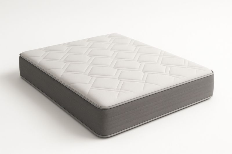 Materasso in poliuretano ad alta densità 190x160x24 cm Bianco/Grigio