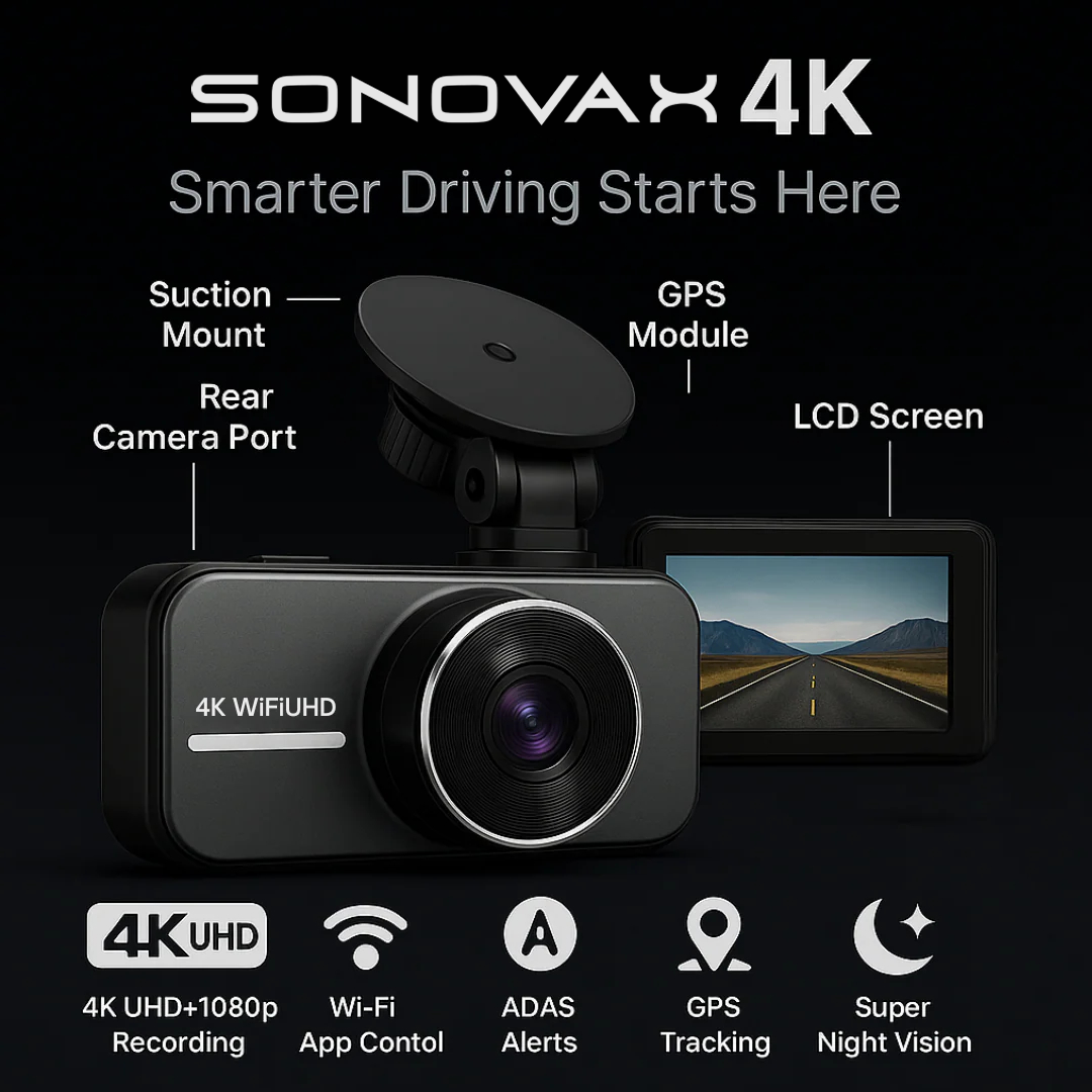 SonoVax - 4K Full HD Smart Dash Cam