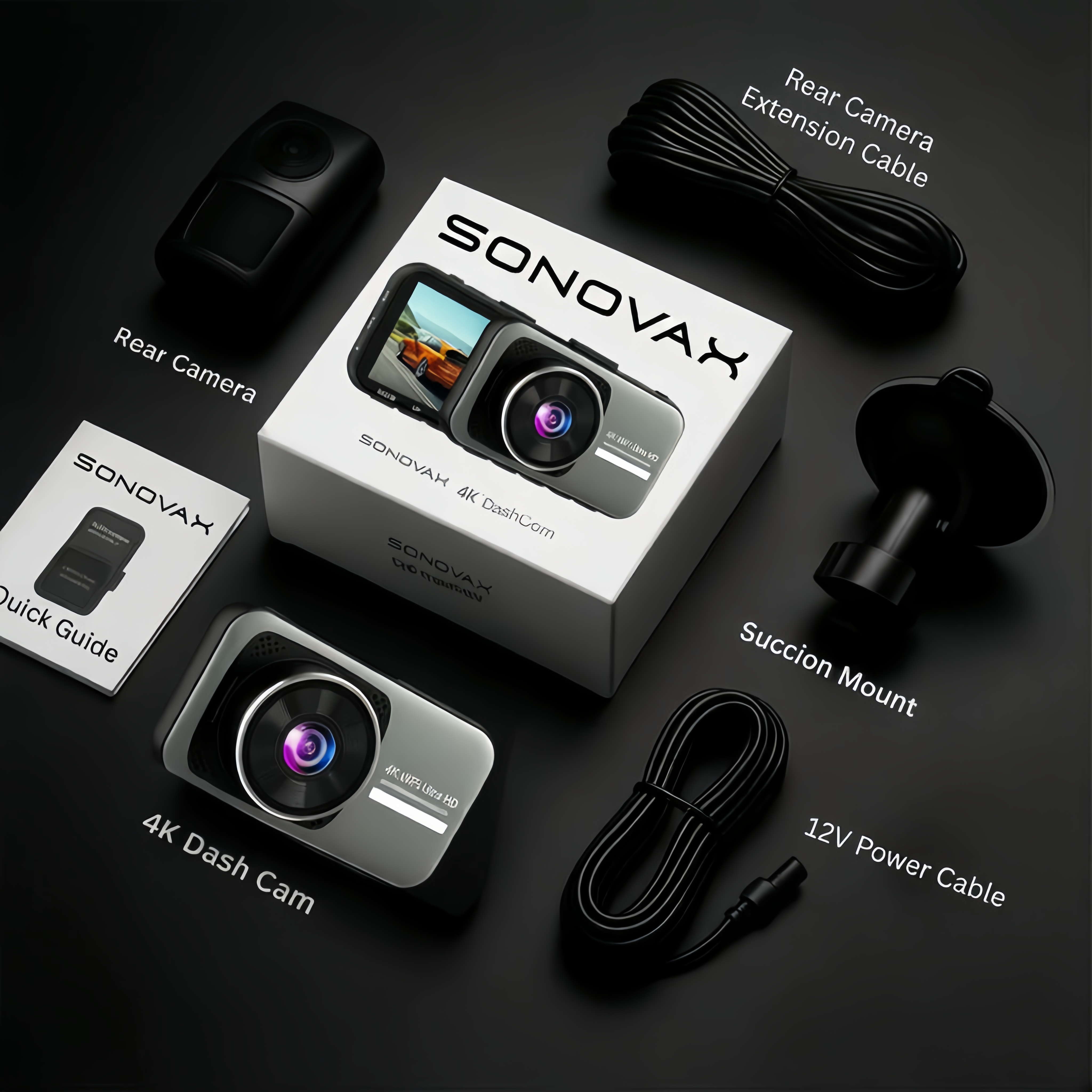 SonoVax - 4K Full HD Smart Dash Cam