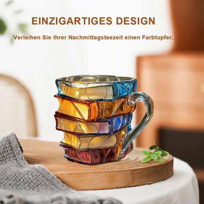 Buchbecher aus bemaltem Glas