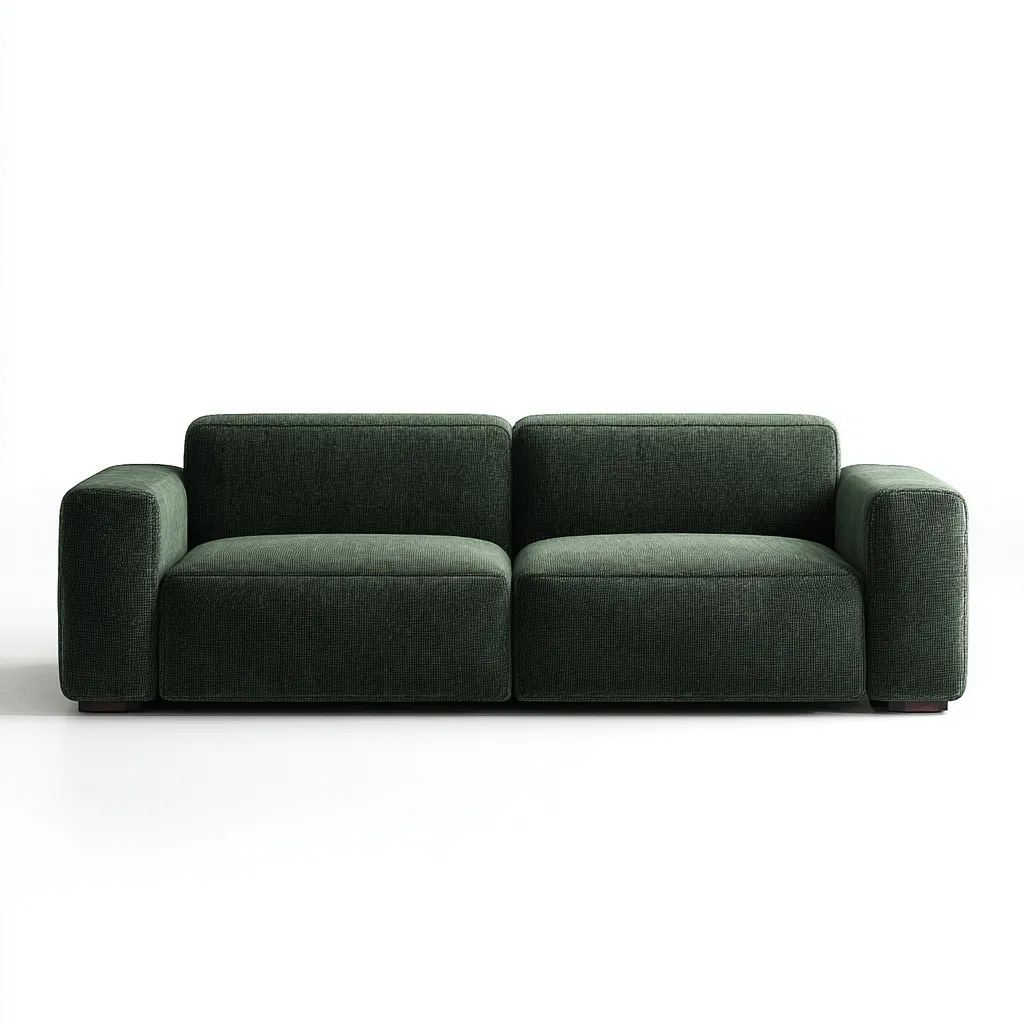 Canapé 2 places tissu 180x90x70 cm - vert foncé - design moderne pour salon-Roomuna