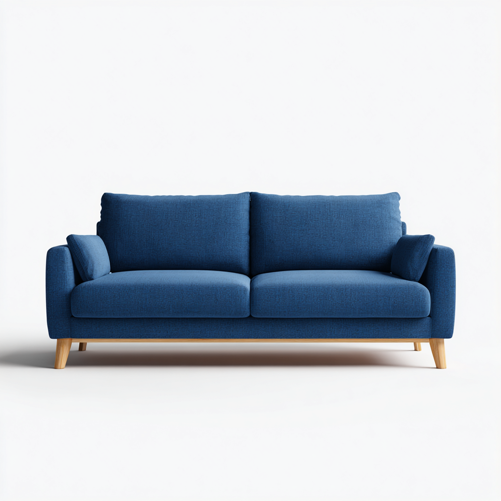 Canapé 2 places tissu 175x88x82 cm - bleu - design moderne pour salon-Roomuna