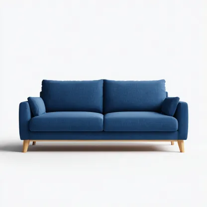 Canapé 2 places tissu 175x88x82 cm - bleu - design moderne pour salon-Roomuna