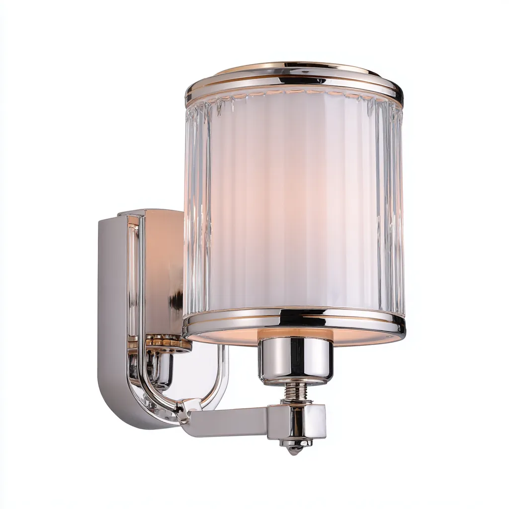 Applique murale verre - métal 20x15x28 cm - blanc - argent - design moderne - adaptée à l'intérieur-Roomuna