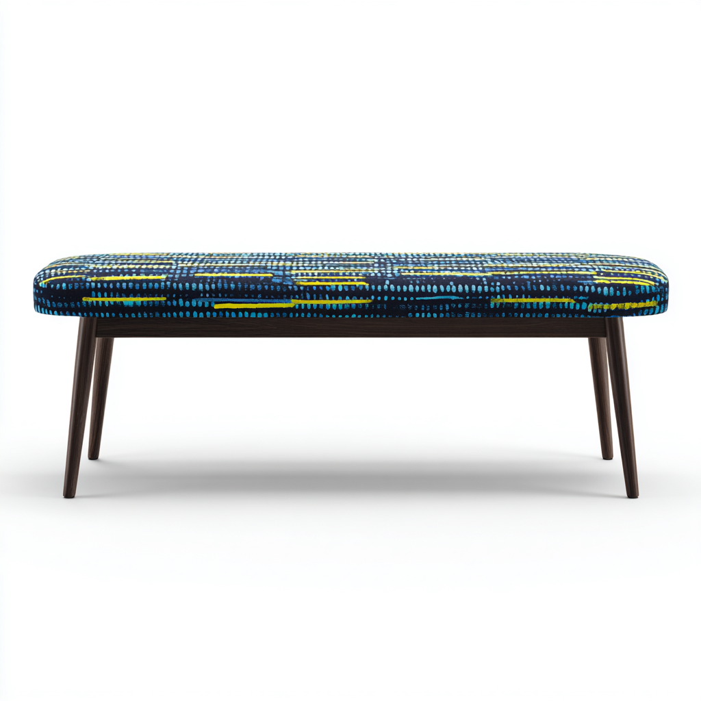 Banc de lit tissu 105x38x45 cm - multicolore - adapté à la chambre - design contemporain-Roomuna