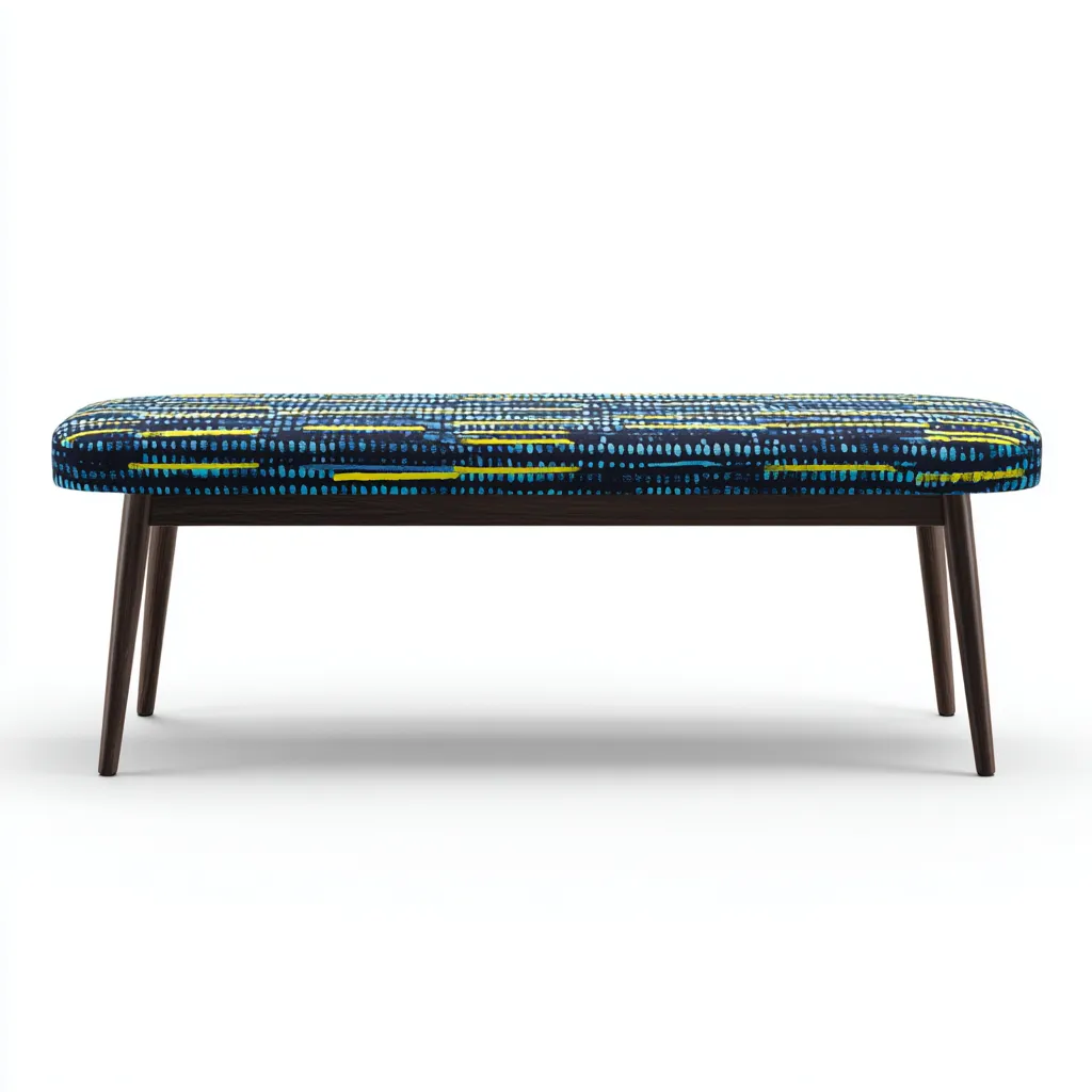 Banc de lit tissu 105x38x45 cm - multicolore - adapté à la chambre - design contemporain-Roomuna