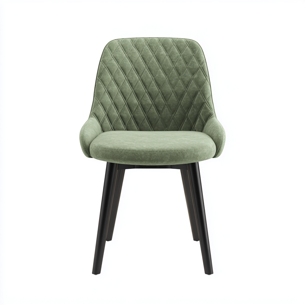 Chaise de salle à manger en velours avec accoudoirs 59x55x83 cm vert - design contemporain pour salle à manger-Roomuna