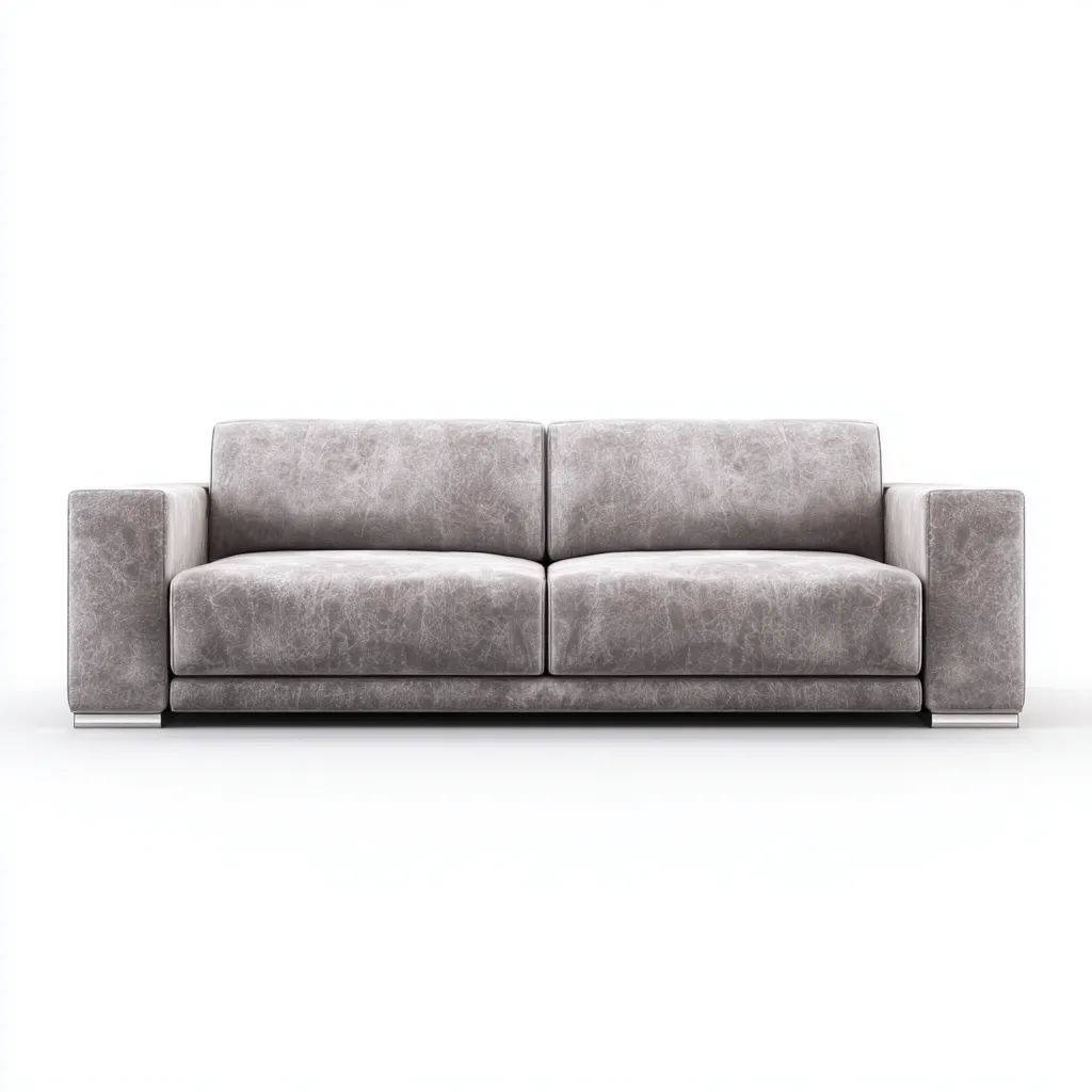Canapé 2 places similicuir 185x92x82 cm - gris - design contemporain pour salon-Roomuna