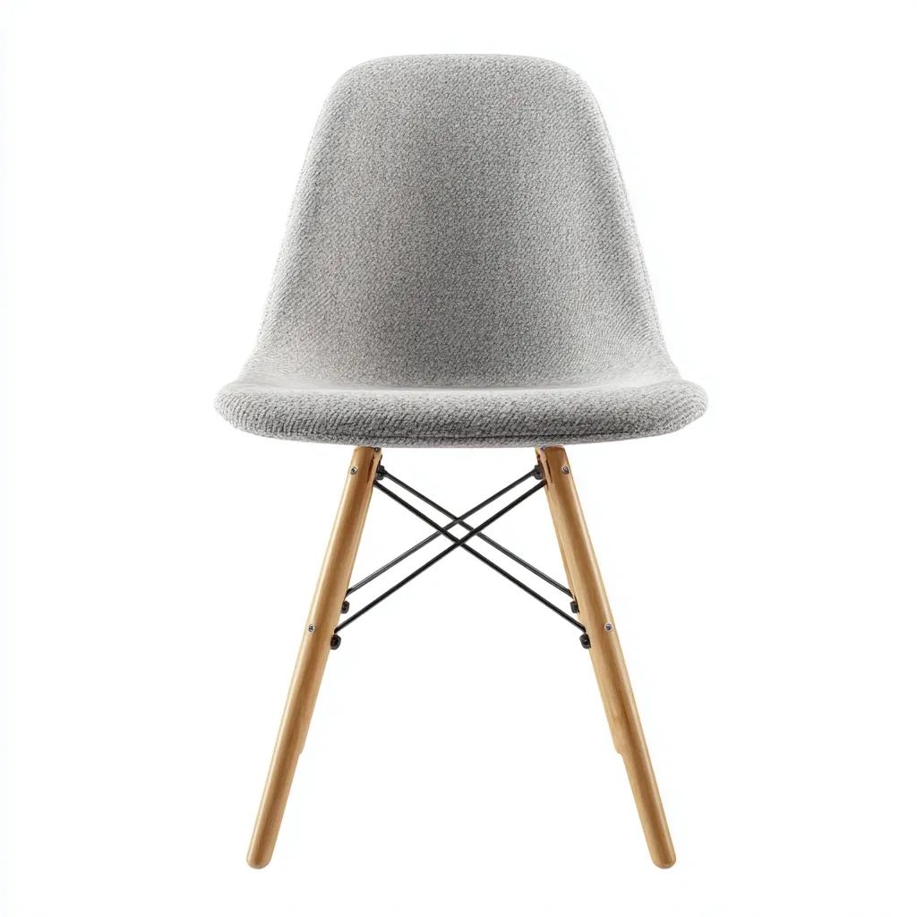 Chaise de salle à manger en tissu 54x50x82 cm gris - design scandinave contemporain pour salle à manger-Roomuna