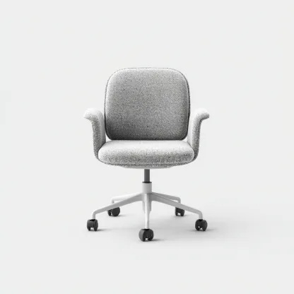 Chaise de bureau tissu 64x62x90 cm - gris - adaptée au bureau - design moderne-Roomuna