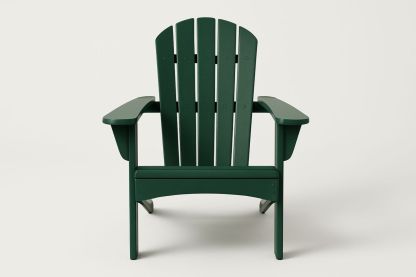 Green Outdoor Adirondack Chair High-Density Polyethylene-Poliverno