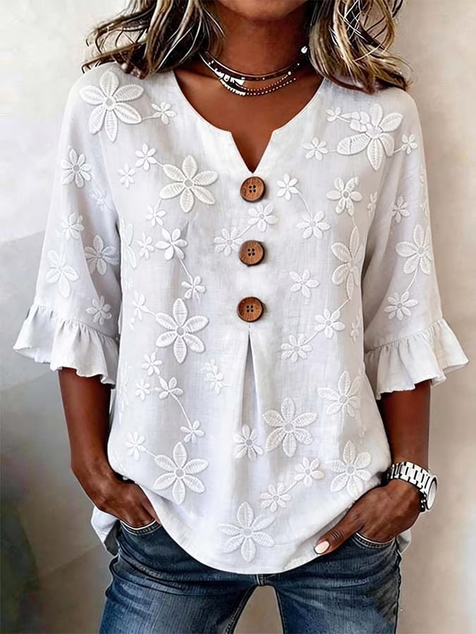 Women'S Casual Lace-Up Top