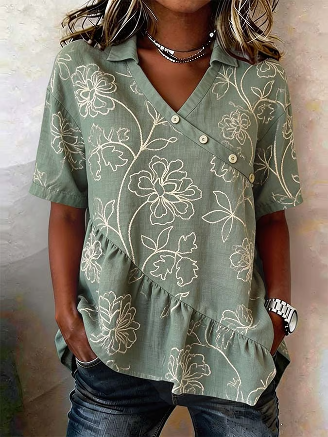 Women'S Casual Printed Top