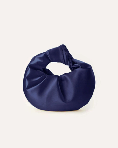 Trendy French-Style Ruched Satin "Cloud" Bag