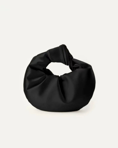 Trendy French-Style Ruched Satin "Cloud" Bag