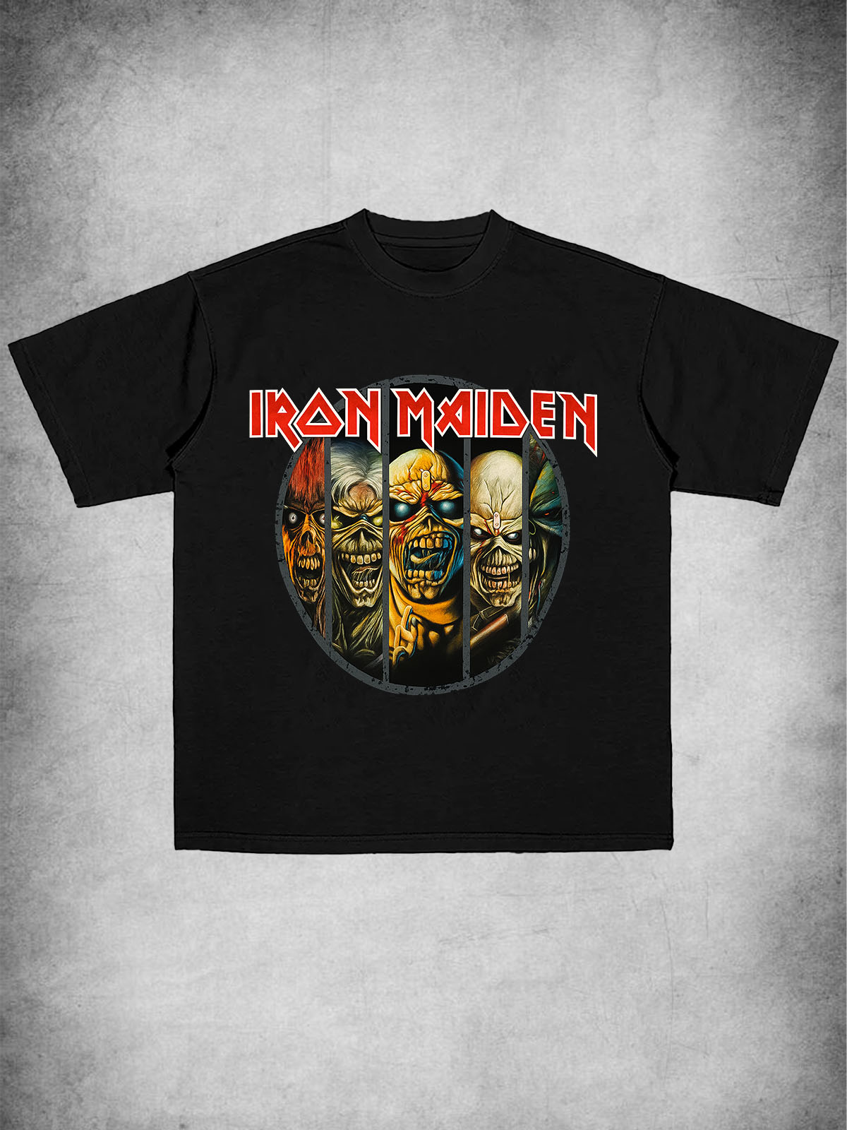 Iron Maiden Vintage Style Band Printed Unisex Cotton T-Shirt-pufftee