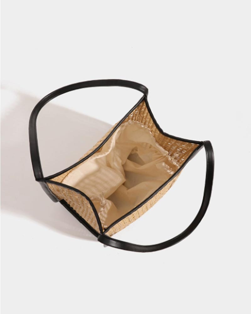 Casual High-Capacity Openwork Shoulder Bag — Underarm Style (Includes Matching Pouch)