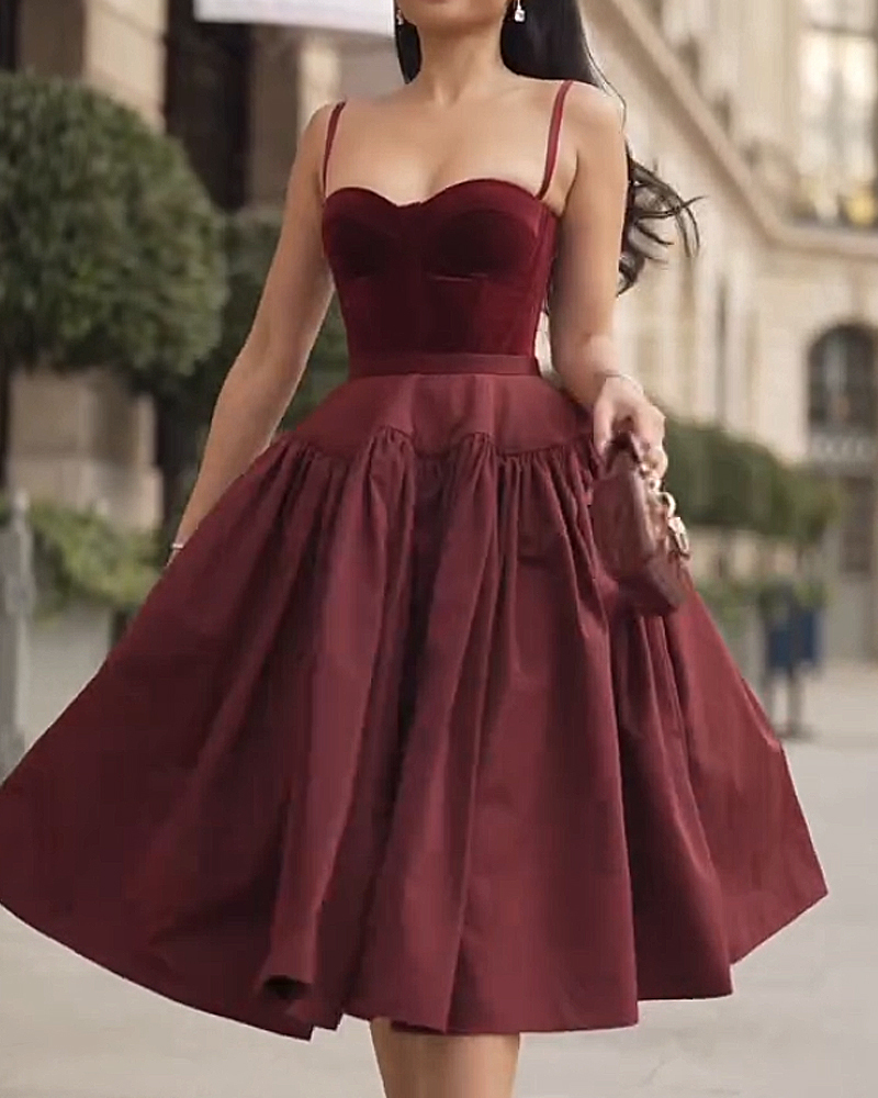Elegant Solid Color Dress