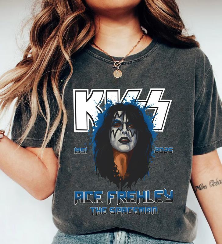 Ace Frehley Memorial Shirt KISS Tribute Tee Comfort Colors 1717 | RIP Ace Frehley The Spaceman Shirt | Rock Legend Memorial Gift